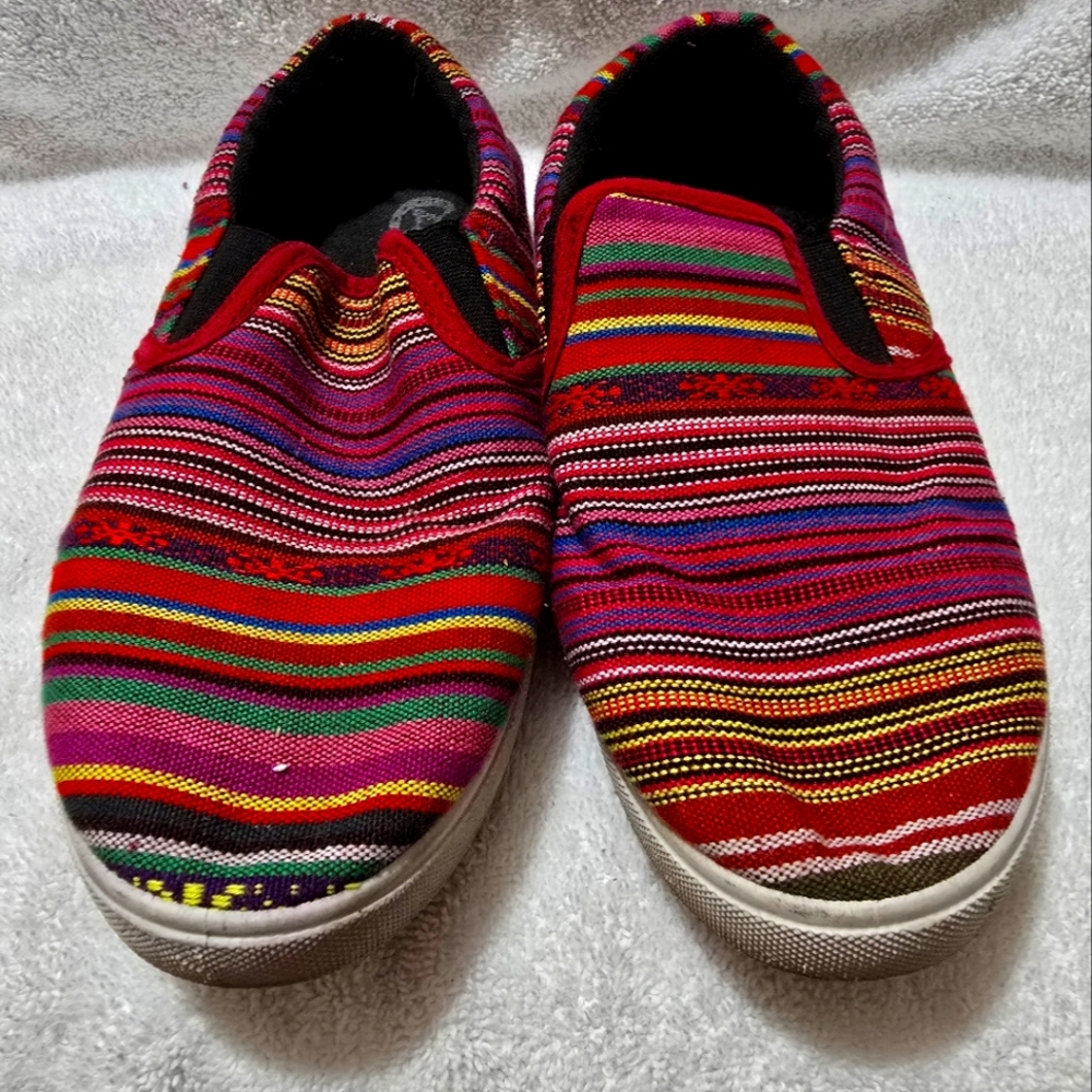 L&B Multicolor Striped Women's Sneakers